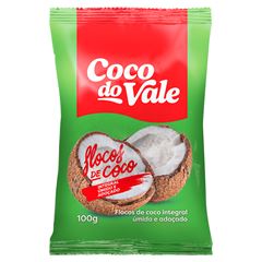 COCO RALADO EM FLOCOS 100G UMIDECIDO E ADOCADO