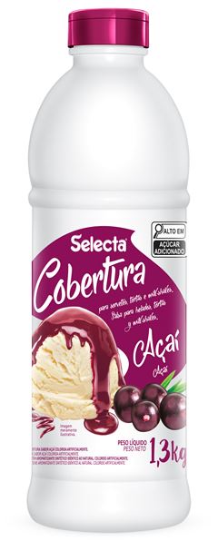 COBERTURA SELECTA PARA TAÇA 1.3KG SABOR AÇAÍ